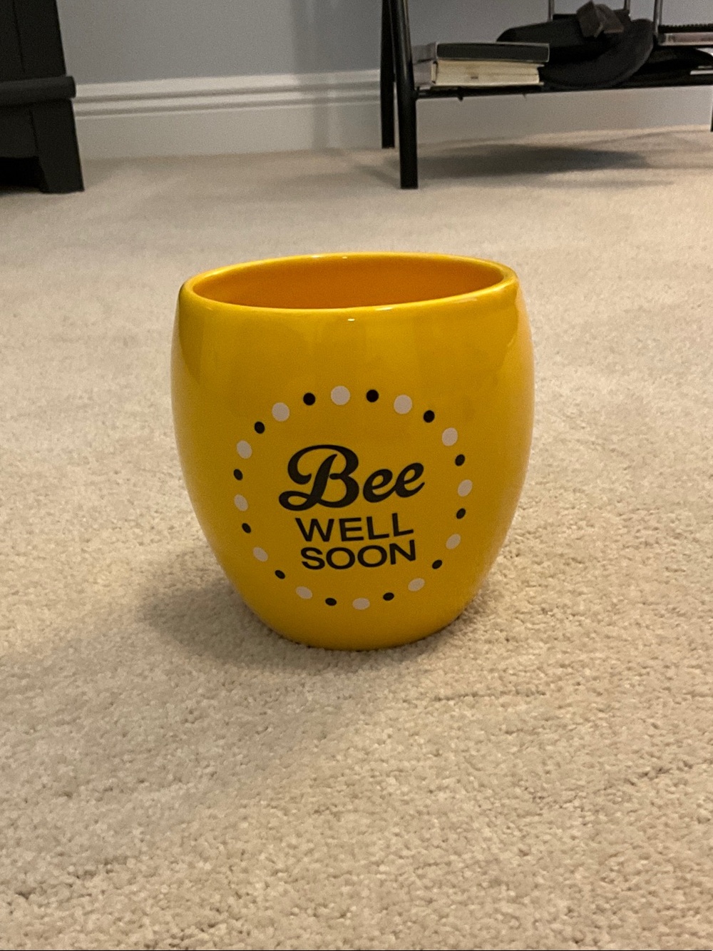 Planter Bee Well Soon Yellow Ceramic